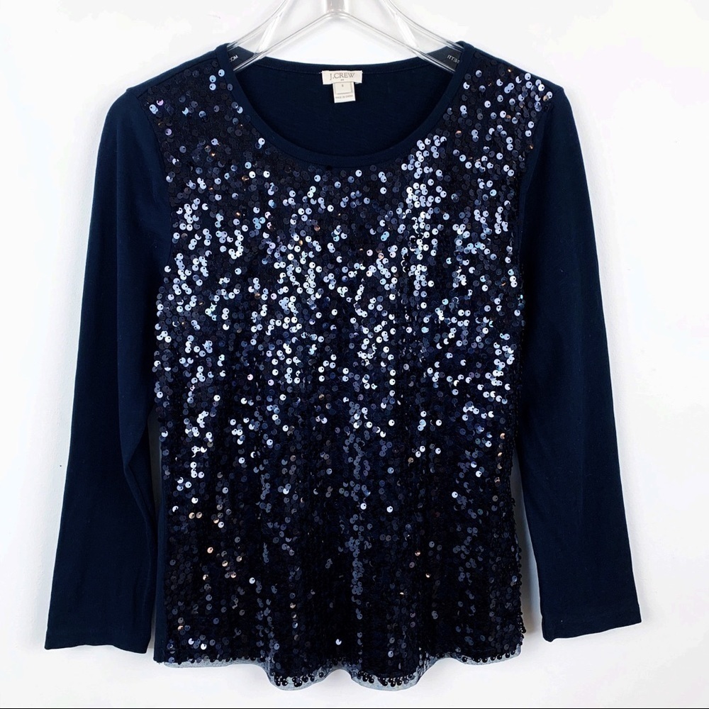 𝅺j Crew Factory Sequin Jersey Size Small